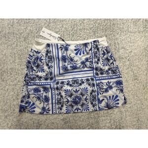 Walter Hagen Womens XL Porcelain Floral 16" Lightweight Core Skort WH-P11WHT